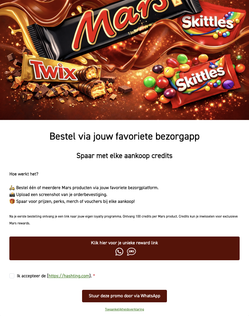 Landing page: order via your favourite delivery app