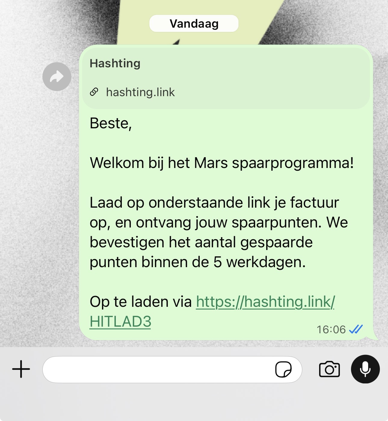 WhatsApp welcome: upload your invoice, collect points
